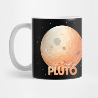 Pluto Planet Logo, Solar System Space Exploration Art Mug